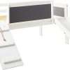 DONCO Kids Novelty Twin Art Play Junior Low Loft White Wash Dark Grey - 1