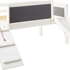 DONCO Kids Novelty Twin Art Play Junior Low Loft White Wash Dark Grey - 1