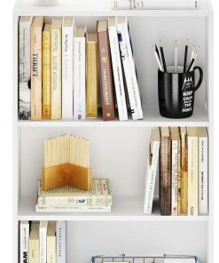 FURINNO JAYA Simple Home 3-Tier Adjustable Shelf Bookcase, White - 7