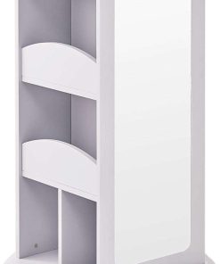 Guidecraft Rotating Dress Up Storage - Gray - Kids' Clothes and Costume Wardrobe with 2 Mirrors, Trays & Hooks for Toddlers - Armoire with Shelves, Bedroom Organizer - 3