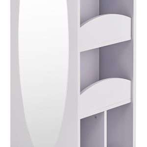 Guidecraft Rotating Dress Up Storage - Gray - Kids' Clothes and Costume Wardrobe with 2 Mirrors, Trays & Hooks for Toddlers - Armoire with Shelves, Bedroom Organizer - 5