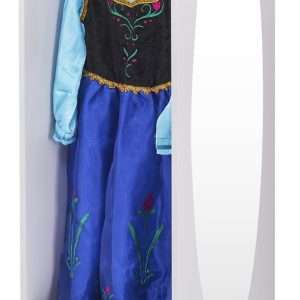 Guidecraft Rotating Dress Up Storage - Gray - Kids' Clothes and Costume Wardrobe with 2 Mirrors, Trays & Hooks for Toddlers - Armoire with Shelves, Bedroom Organizer - 7