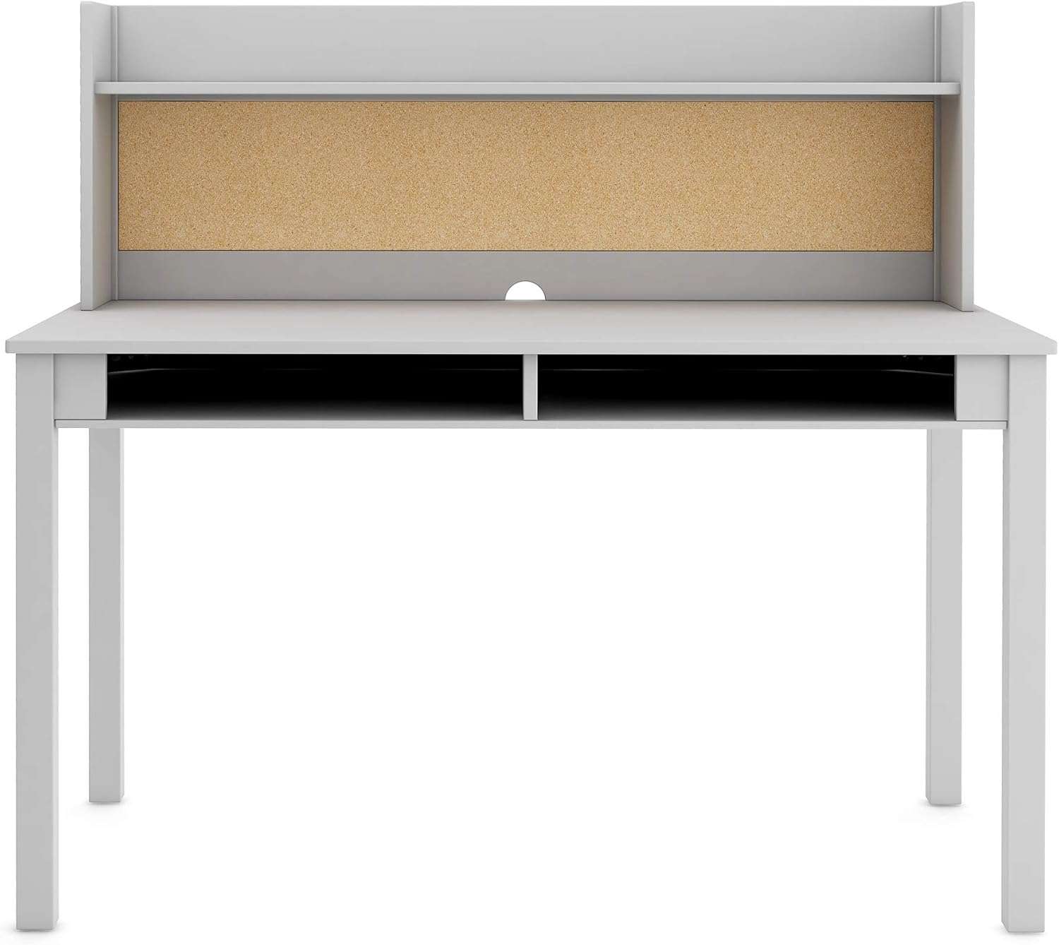 Martha Stewart Kids' Desk with Hutch and Chair Set - Gray (Ages 5-12 years) Children's Wood Study Computer Table w Storage Shelf, Bulletin Board, and Cubbies - Kids Room Furniture for Girls and Boys - 4