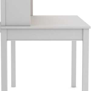 Martha Stewart Kids' Desk with Hutch and Chair Set - Gray (Ages 5-12 years) Children's Wood Study Computer Table w Storage Shelf, Bulletin Board, and Cubbies - Kids Room Furniture for Girls and Boys - 5