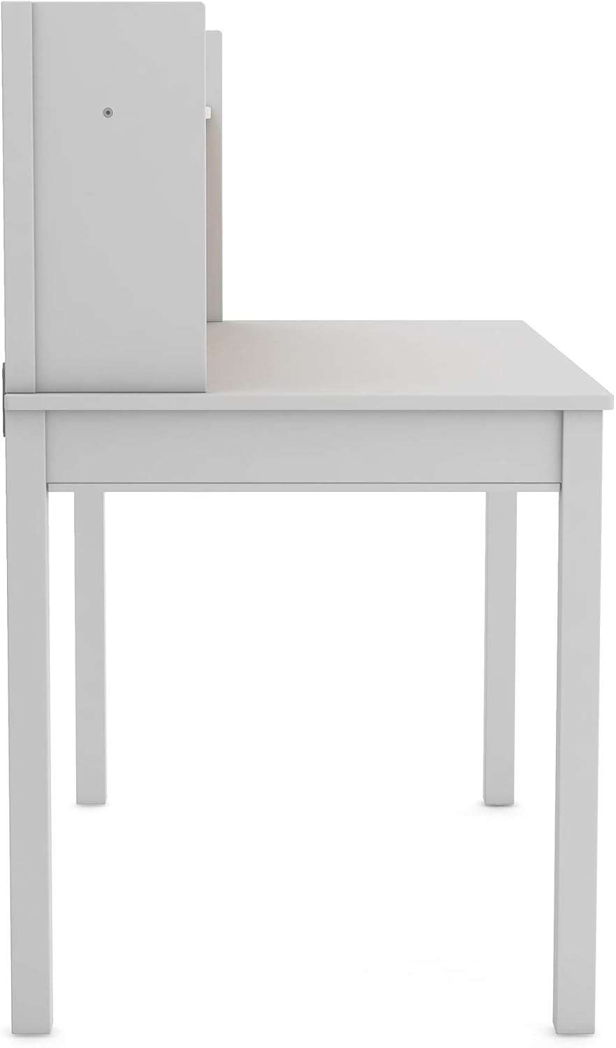 Martha Stewart Kids' Desk with Hutch and Chair Set - Gray (Ages 5-12 years) Children's Wood Study Computer Table w Storage Shelf, Bulletin Board, and Cubbies - Kids Room Furniture for Girls and Boys - 5