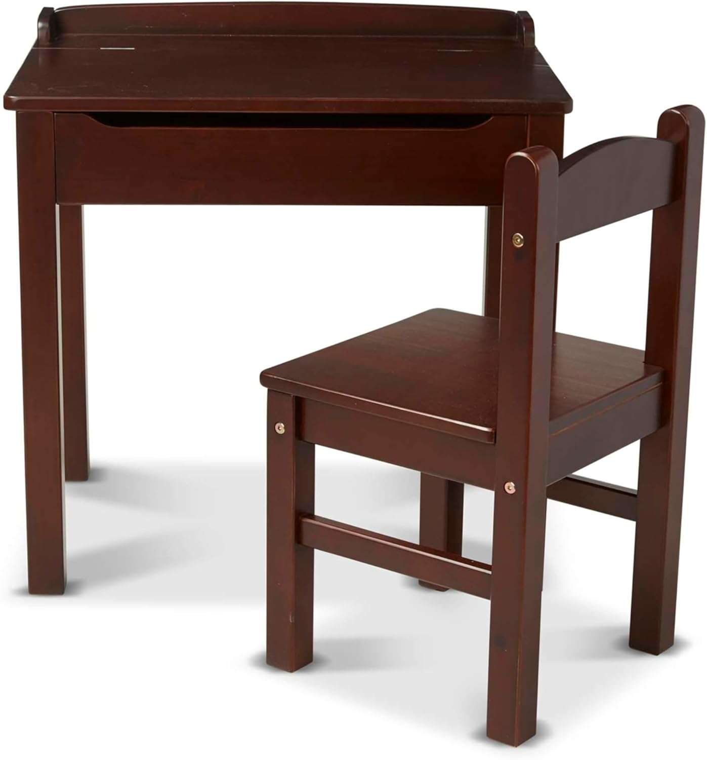 Melissa & Doug Wooden Lift-Top Desk & Chair - Espresso - Children's Furniture, Toddler Desk And Chair Set, Activity Desk For Toddlers And Kids Ages 3+ - 1