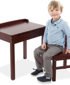 Melissa & Doug Wooden Lift-Top Desk & Chair - Espresso - Children's Furniture, Toddler Desk And Chair Set, Activity Desk For Toddlers And Kids Ages 3+ - 3