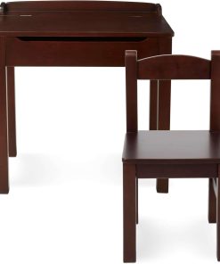 Melissa & Doug Wooden Lift-Top Desk & Chair - Espresso - Children's Furniture, Toddler Desk And Chair Set, Activity Desk For Toddlers And Kids Ages 3+ - 4