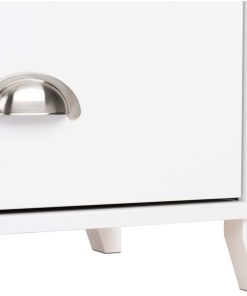 Prepac Yaletown Traditional 2-Drawer Tall Nightstand Side Table, Bedside Table with 2 Drawers and Open Shelf 16 D x 23 W x 28 H, White, WDNH-1202-1 - 5