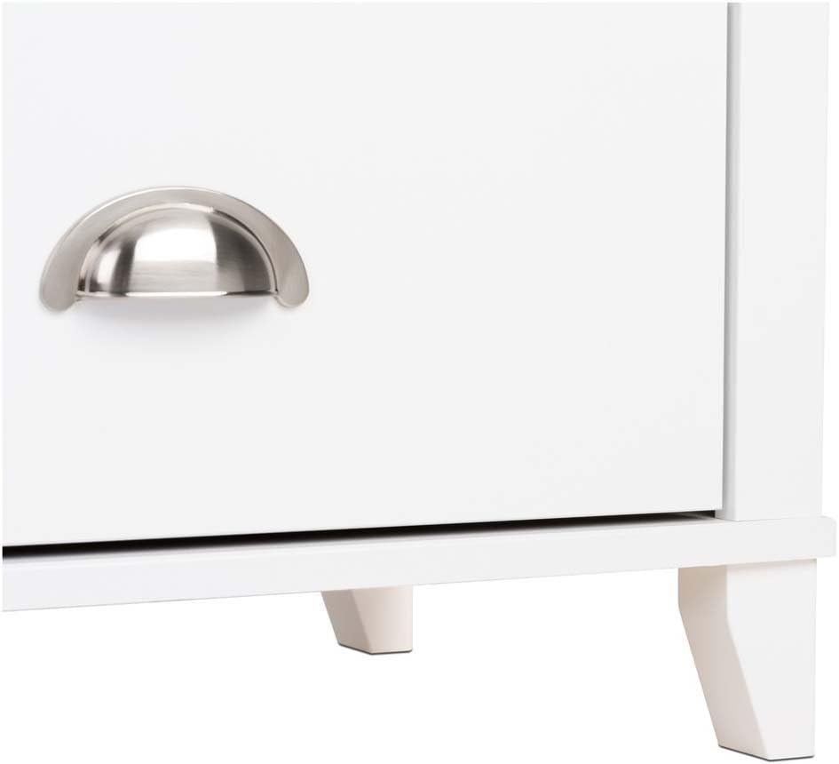 Prepac Yaletown Traditional 2-Drawer Tall Nightstand Side Table, Bedside Table with 2 Drawers and Open Shelf 16 D x 23 W x 28 H, White, WDNH-1202-1 - 5