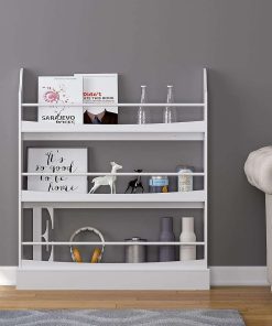 UTEX Kids Bookshelf, 3 Tiers Book Shelf and Storage for Kids Rooms, Kids Bookcase Rack Wall for Bedroom,Study Living Room,White - 7