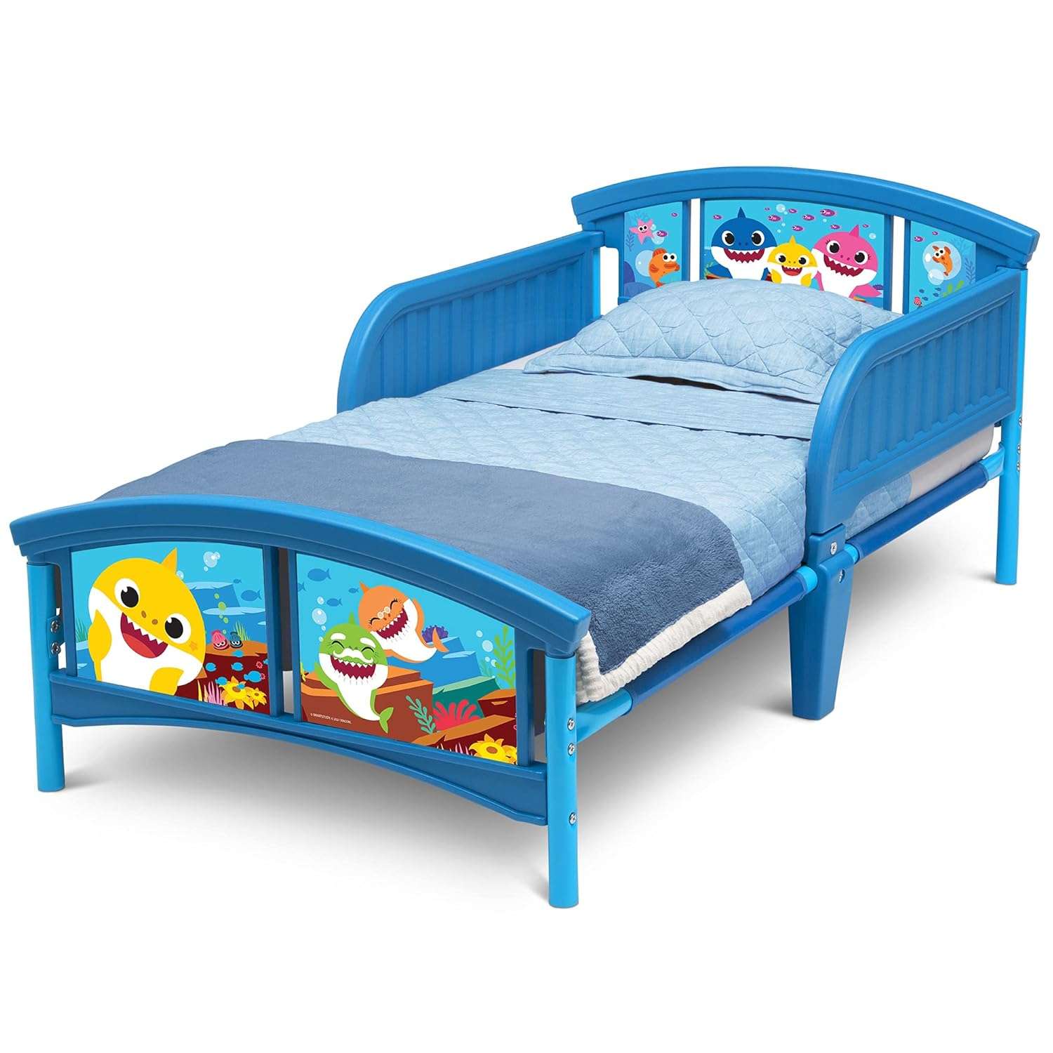 Delta Children Plastic Toddler Bed, Baby Shark - 3