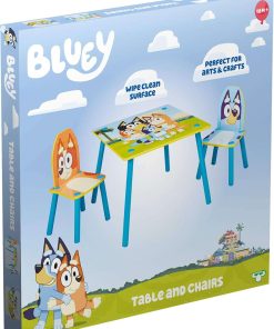 Bluey Furniture - Includes Table and 2 Chairs - Perfect for Arts & Crafts, Multi Color - 5