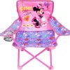 JAKKS Pacific Minnie Camp Chair for Kids, Portable Camping Fold N Go Chair with Carry Bag, Minnie - Bows - 1