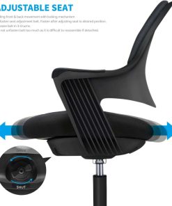 Kids Desk Chair - Ergonomic Kids Computer Chair - Adjustable Kids Office Chair with Wheels & Arms - Kids Chairs for Girls and Boys - Kids Chair Desk with Wheel Covers (Piano Black) - 3