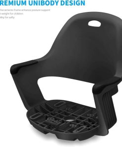 Kids Desk Chair - Ergonomic Kids Computer Chair - Adjustable Kids Office Chair with Wheels & Arms - Kids Chairs for Girls and Boys - Kids Chair Desk with Wheel Covers (Piano Black) - 6