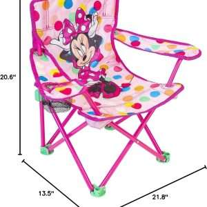 Minnie Mouse Kids Camp Chair Foldable Chair with Carry Bag - 2