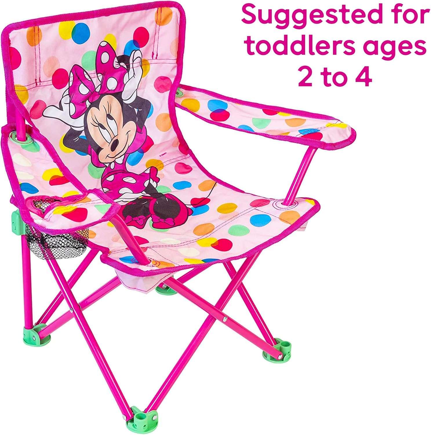 Minnie Mouse Kids Camp Chair Foldable Chair with Carry Bag - 3