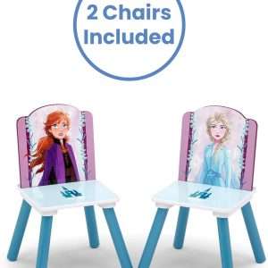 Delta Children Kids Table and Chair Set With Storage (2 Chairs Included) - Ideal for Arts & Crafts, Snack Time, Homeschooling, Homework & More, Disney Frozen II - 5