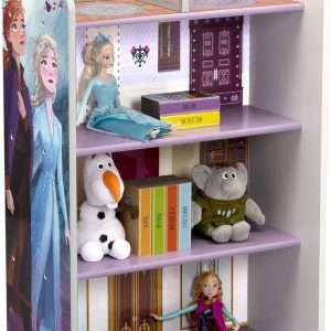 Delta Children Wooden Playhouse 4-Shelf Bookcase for Kids, Frozen II - 1