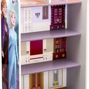 Delta Children Wooden Playhouse 4-Shelf Bookcase for Kids, Frozen II - 10