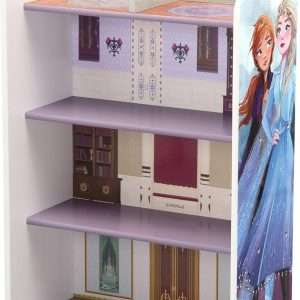 Delta Children Wooden Playhouse 4-Shelf Bookcase for Kids, Frozen II - 11