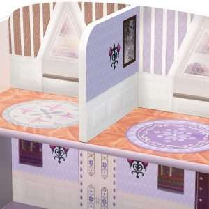 Delta Children Wooden Playhouse 4-Shelf Bookcase for Kids, Frozen II - 12