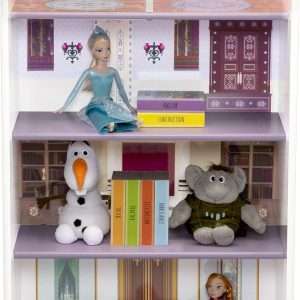 Delta Children Wooden Playhouse 4-Shelf Bookcase for Kids, Frozen II - 8