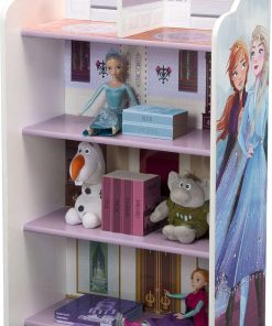 Delta Children Wooden Playhouse 4-Shelf Bookcase for Kids, Frozen II - 9