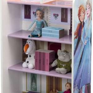 Delta Children Wooden Playhouse 4-Shelf Bookcase for Kids, Frozen II - 9