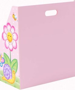 Fantasy Fields - Magic Garden Toddler Bookshelf, Kid Bookshelf Wood, 3-Shelf Bookcase for Bedroom, Book Display Case for Girl-Boy, 3 Tier Mobile Bookrack, Low Square Book Cabinet - Pink - 6