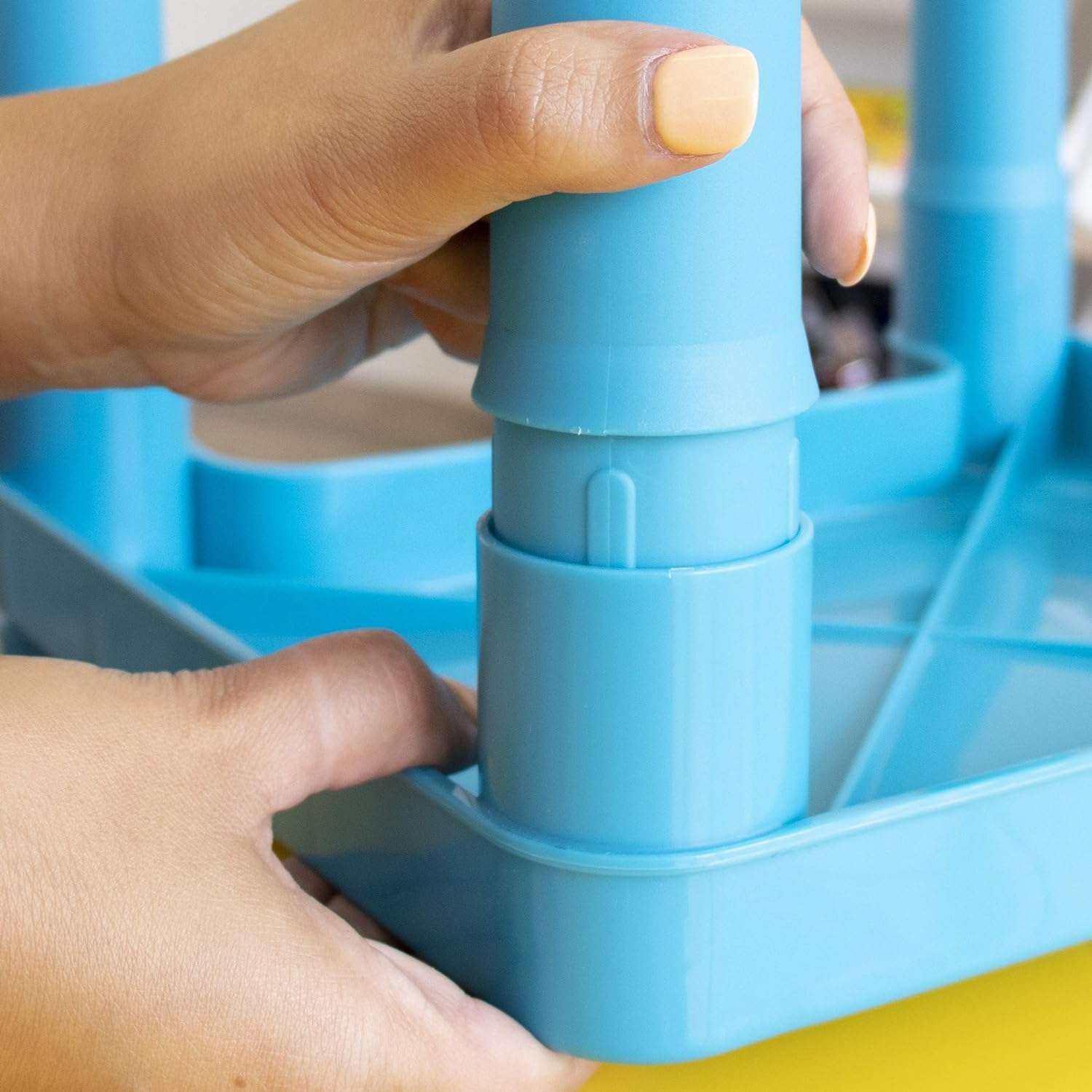 Humble Crew Kids Plastic 1 square table and 4 chairs, Yellow Table - Vibrant Chairs - 6