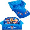 MARSHMALLOW Furniture, Paw Patrol 3-in-1 Slumber Sofa Baby Lounger, Convertible Kids Couch, Sofa Bed & Foam Toddler Nap Mat with Attached Blanket - 1