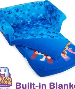 MARSHMALLOW Furniture, Paw Patrol 3-in-1 Slumber Sofa Baby Lounger, Convertible Kids Couch, Sofa Bed & Foam Toddler Nap Mat with Attached Blanket - 5