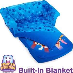 MARSHMALLOW Furniture, Paw Patrol 3-in-1 Slumber Sofa Baby Lounger, Convertible Kids Couch, Sofa Bed & Foam Toddler Nap Mat with Attached Blanket - 5
