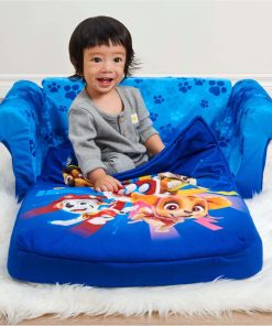 MARSHMALLOW Furniture, Paw Patrol 3-in-1 Slumber Sofa Baby Lounger, Convertible Kids Couch, Sofa Bed & Foam Toddler Nap Mat with Attached Blanket - 8