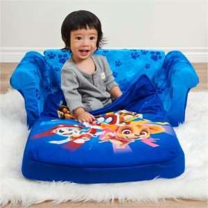 MARSHMALLOW Furniture, Paw Patrol 3-in-1 Slumber Sofa Baby Lounger, Convertible Kids Couch, Sofa Bed & Foam Toddler Nap Mat with Attached Blanket - 8