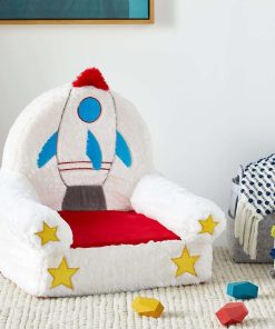 Amazon Basics Children's Plush Toddler Chair, Rocket, Multicolor - 2