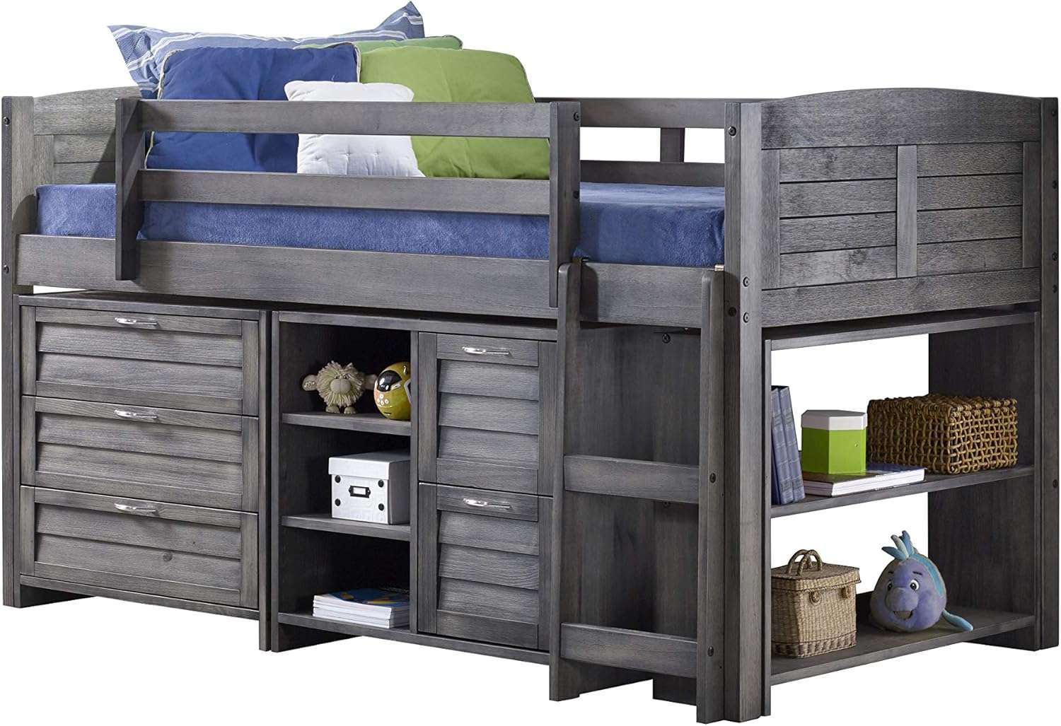 Donco Kids Louvered Low Loft, Twin - 1