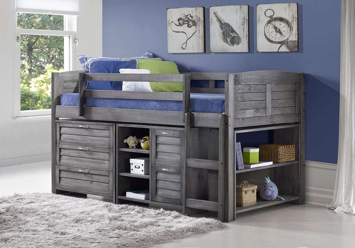 Donco Kids Louvered Low Loft, Twin - 2