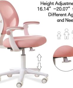 Kids Desk Chair, Height Adjustable Kids Chair, Ergonomically Designed Kids Study Chair. Made Suitable for 4~12 Years Old Child, Pink - 4
