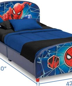 Delta Children Upholstered Twin Bed, Marvel Spider-Man 3
