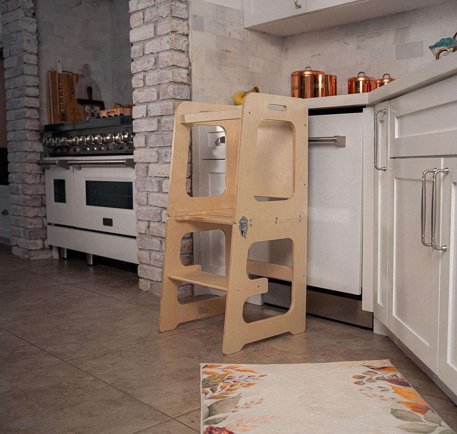 Avenlur Date 4-in-1 Foldable Kitchen Tower - Toddler Step Stool with Chalkboard, Desk Table and Chair - Waldorf and Montessori Kitchen Stool - Kitchen Helper for Toddlers 18 Months to 6 Years - 6