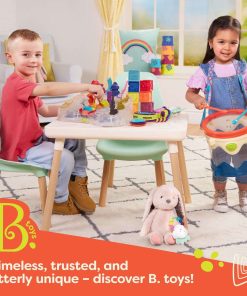B. toys- B. spaces- Step Stool for Kids – Ivory & Wood Stepping Stool for The Bedroom, Bathroom, Kitchen – Furniture for Toddlers – Peek-A-Boost – 2 Years + - 6