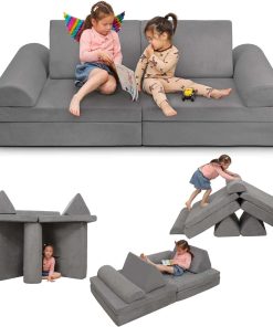 Betterhood Play Couch Sofa for Kids Large Size 66-W Imaginative Furniture Play Set for Creative Kids,Toddler to Teen Bedroom Furniture,Girls and Boys Playroom Sofa Large - 1