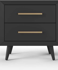 Child Craft Cranbrook 2 Drawer Nightstand for Nursery or Bedroom, Large Storage Drawers, Made of Sturdy Pinewood, Non-Toxic, Baby Safe Finish (Ebony) - 4