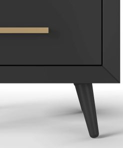 Child Craft Cranbrook 2 Drawer Nightstand for Nursery or Bedroom, Large Storage Drawers, Made of Sturdy Pinewood, Non-Toxic, Baby Safe Finish (Ebony) - 5