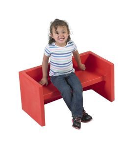Children's Factory Adapta-Bench, CF910-028 Red, Kids Flexible Seating, Classroom, Preschool and Daycare Furniture, Indoor or Outdoor Toddler Chairs - 5