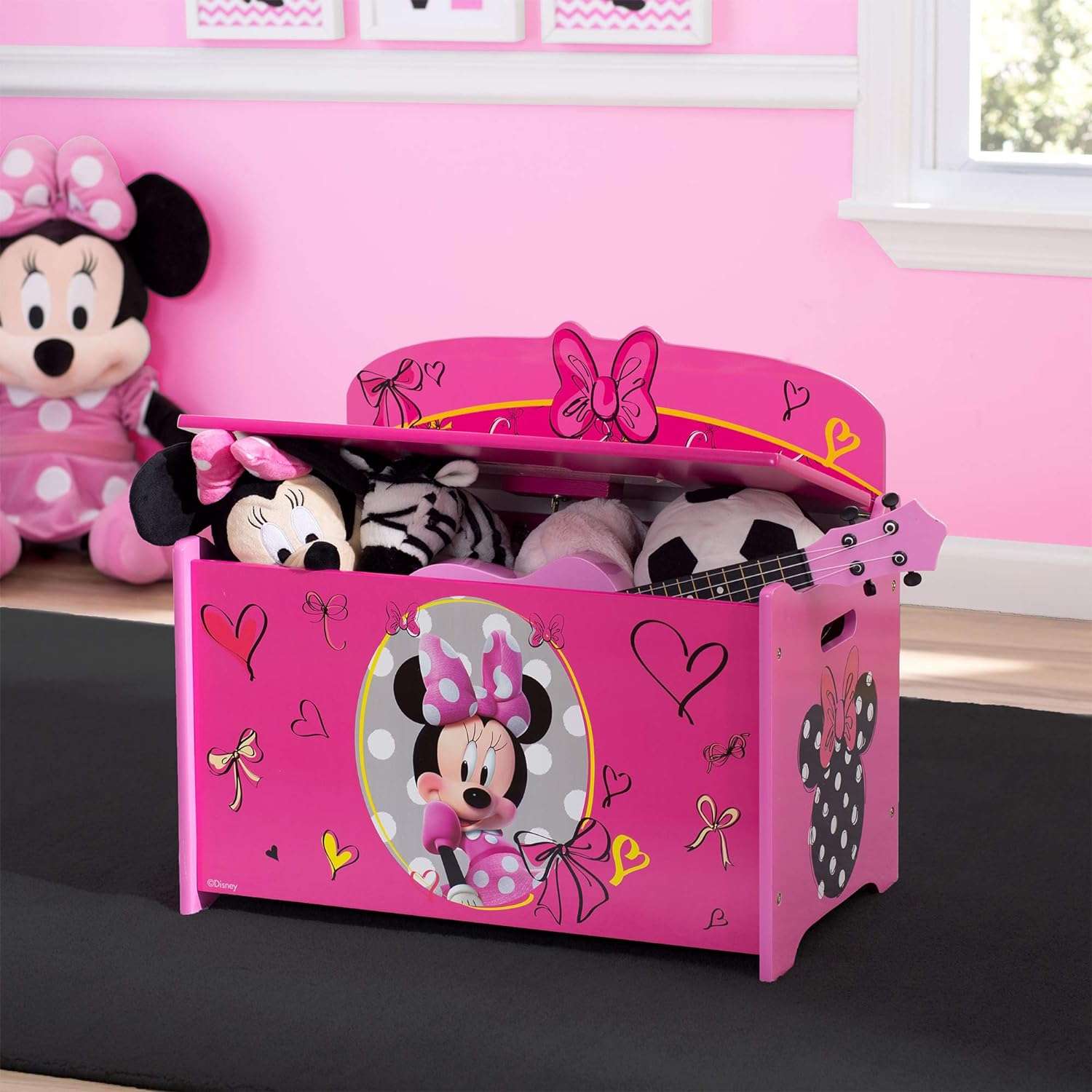 Delta Children Deluxe Toy Box, Disney Minnie Mouse - 2