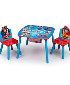 Delta Children Kids Table and Chair Set With Storage (2 Chairs Included) - Ideal for Arts & Crafts, Snack Time, Homeschooling, Homework & More, Nick Jr. PAW Patrol - 1